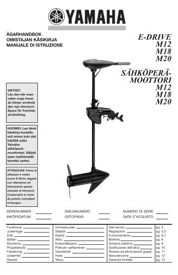 Yamaha M20 - 2013 - Mode d'emploi Suomi