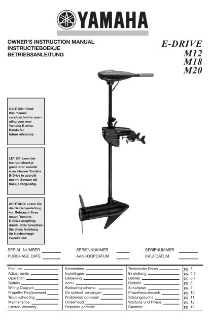 Yamaha M20 - 2013 - Mode d'emploi Deutsch