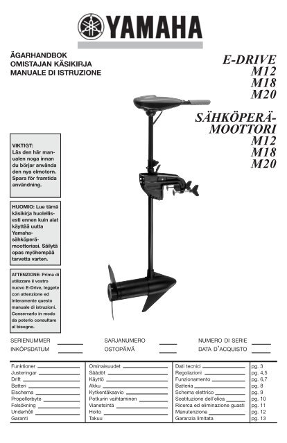 Yamaha M18 - 2013 - Mode d'emploi Suomi