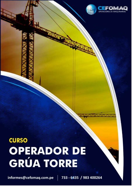 CURSO OPERADOR DE GRUA TORRE