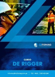 CURSO DE RIGGER O SEÑALIZADOR