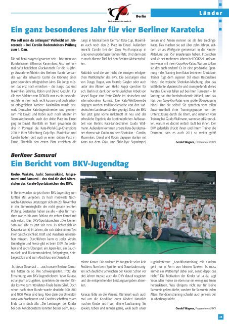 DKV-Magazin Nr. 1 - Chronik des deutschen Karateverbandes