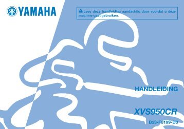 Yamaha XVS950 - 2015 - Mode d'emploi Nederlands