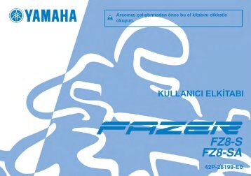 Yamaha FZ8-S - 2010 - Mode d'emploi TÃ¼rkÃ§e