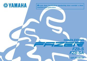 Yamaha FZ6-S - 2015 - Mode d'emploi Nederlands