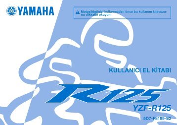 Yamaha YZF-R125 - 2015 - Mode d'emploi TÃ¼rkÃ§e