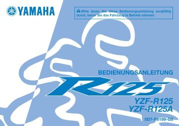 Yamaha YZF-R125 - 2015 - Mode d'emploi Deutsch