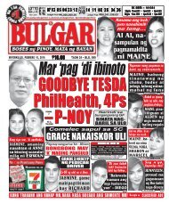 February 7, 2016 BULGAR: BOSES NG PINOY, MATA NG BAYAN