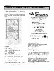 HANCOCK NEIGHBORHOOD ASSOCIATION NEWSLETTER