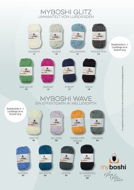 myboshi Produkte 2016/2017