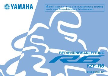 Yamaha YZF-R6 - 2015 - Mode d'emploi Deutsch