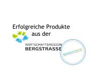 Erfolgreiche Produkte aus der Wirtschaftsregion Bergstraße