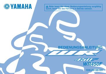 Yamaha WR450F - 2015 - Mode d'emploi Deutsch