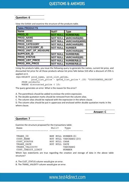 Download 1Z0-061 BrainDumps to Success in career