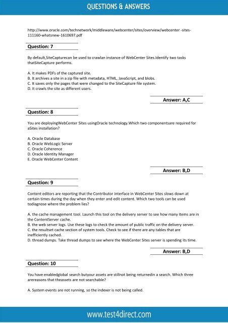 1Z0-462 Latest Exam BrainDumps