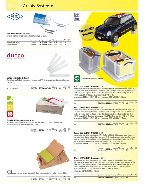 Büromaterial - Bürobedarf Katalog von www.Buerogummi.ch