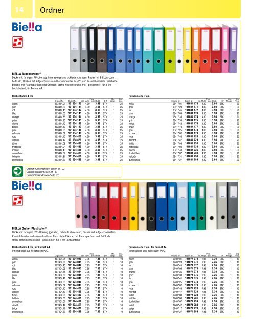 Büromaterial - Bürobedarf Katalog von www.Buerogummi.ch