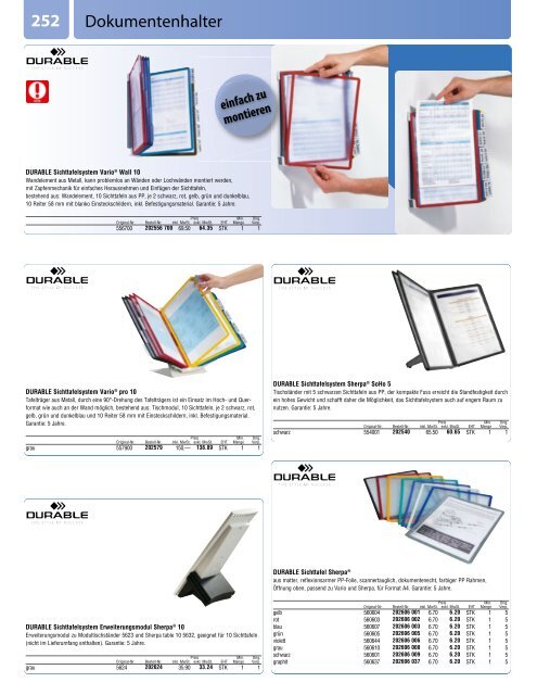 Büromaterial - Bürobedarf Katalog von www.Buerogummi.ch