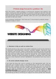 5 Website design Forecast for a proficient  Site