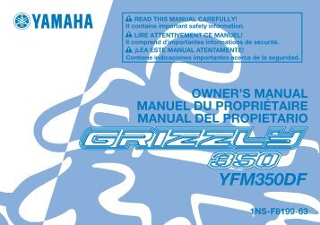 Yamaha GRIZZLY 350 - 2015 - Mode d'emploi EspaÃ±ol