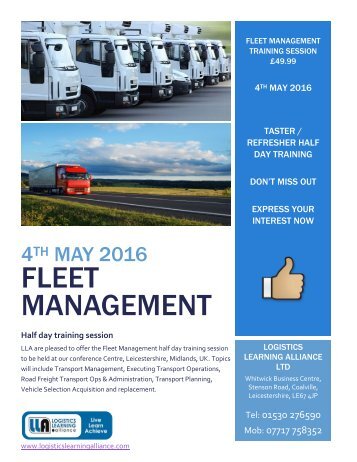 Fleet Management Training session