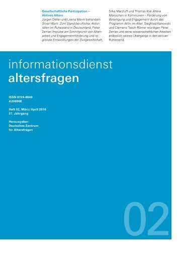 Heft 02/2010 - Deutsches Zentrum für Altersfragen