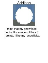 Gee Snowflake Writing