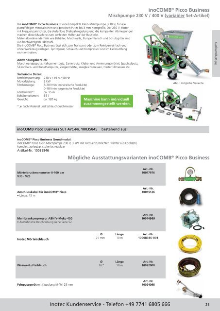 INOTEC GmbH - Maschinen und Service für Profis: - Maler