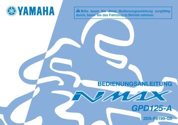 Yamaha NMAX - 2015 - Mode d'emploi Deutsch