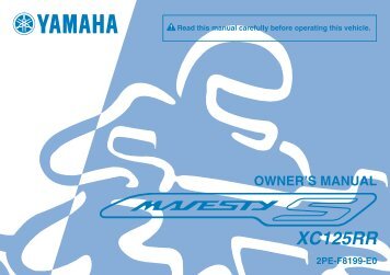 Yamaha Majesty S 125 - 2014 - Mode d'emploi English