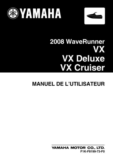 Yamaha VX Sport - 2008 - Mode d'emploi Fran&ccedil;ais