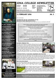 IONA COLLEGE NEWSLETTER