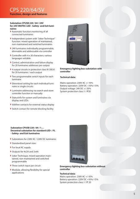 Central Battery System - Lumentron Electronic Kft.