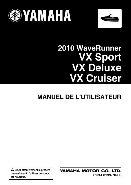 Yamaha VX Sport - 2010 - Mode d'emploi Fran&ccedil;ais