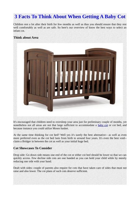 a baby cot