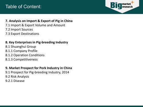 Research on Pig-breeding Industry in China, 2014