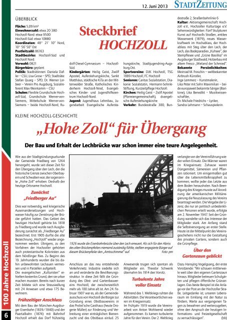 100 Jahre Hochzoll