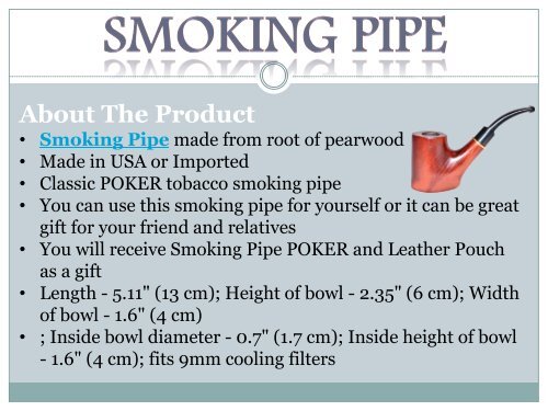 Smoking Pipe POKER - Amazon.com