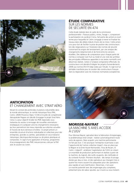 Rapport d'activité 2008 - Cetim