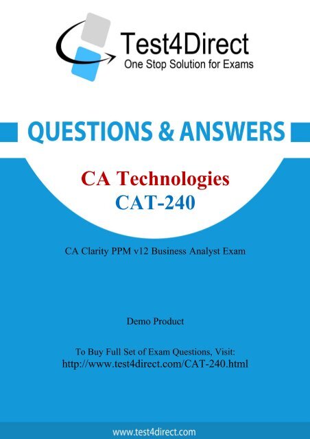 Real CAT-240 Exam BrainDumps