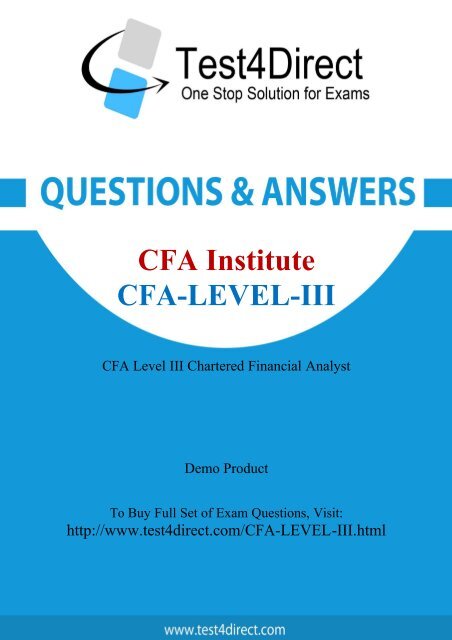 CFA-Level-III Latest Exam BrainDumps