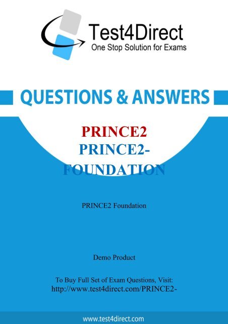 PRINCE2-Foundation Real Exam BrainDumps Updated 2016