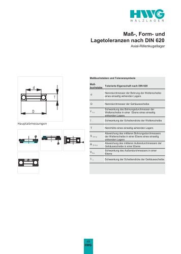 Maß-, Form- und Lagetoleranzen nach DIN 620 - HWG