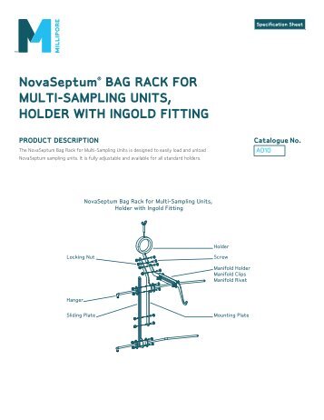 NovaSeptum® Bag Rack foR Multi-SaMpliNg uNitS ... - Millipore