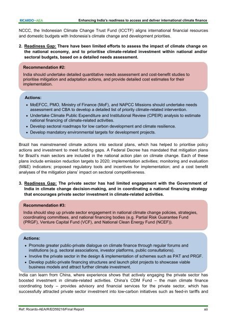 Enhancing India’s Readiness to Climate Finance