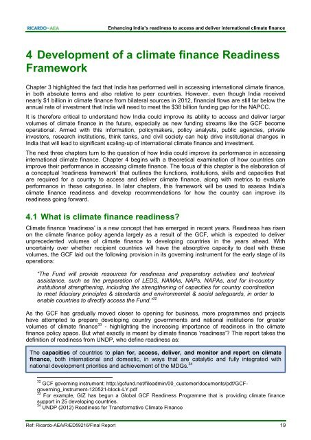 Enhancing India’s Readiness to Climate Finance