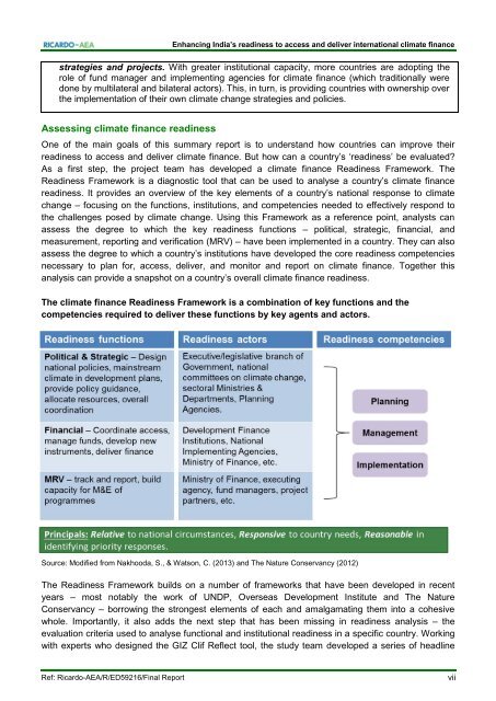 Enhancing India’s Readiness to Climate Finance