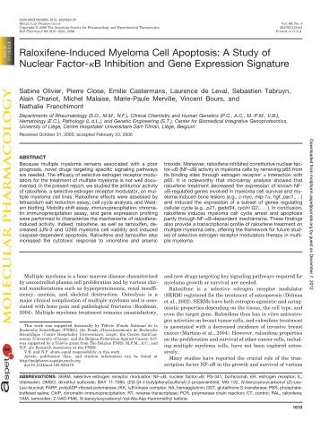 Raloxifene-Induced Myeloma Cell Apoptosis - Molecular ...