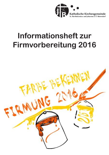 Broschüre Firmung 2016