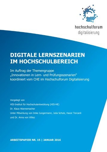 DIGITALE LERNSZENARIEN IM HOCHSCHULBEREICH